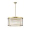 Z-Lite Carnaby Chandelier, 6-Light, 24.25 In.W x 12 In.H, Modern Gold/Clear Ribbed 7504P24-MGLD - alternate 5